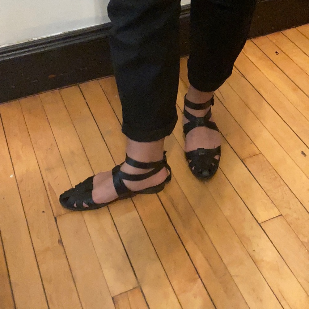 Balenciaga Leather Flat Sandals